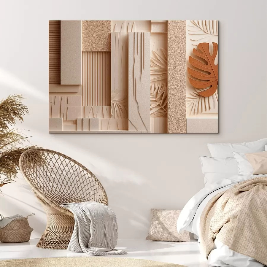 Pilt Dekoratiivpaneelid troopiliste lehtedega s50441