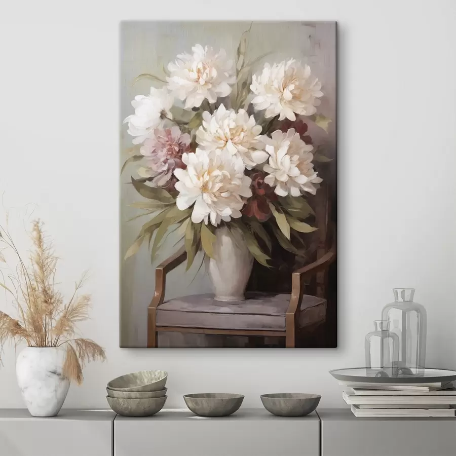 Pilt Lillede kimp vaasis, maali imitatsioon s50677
