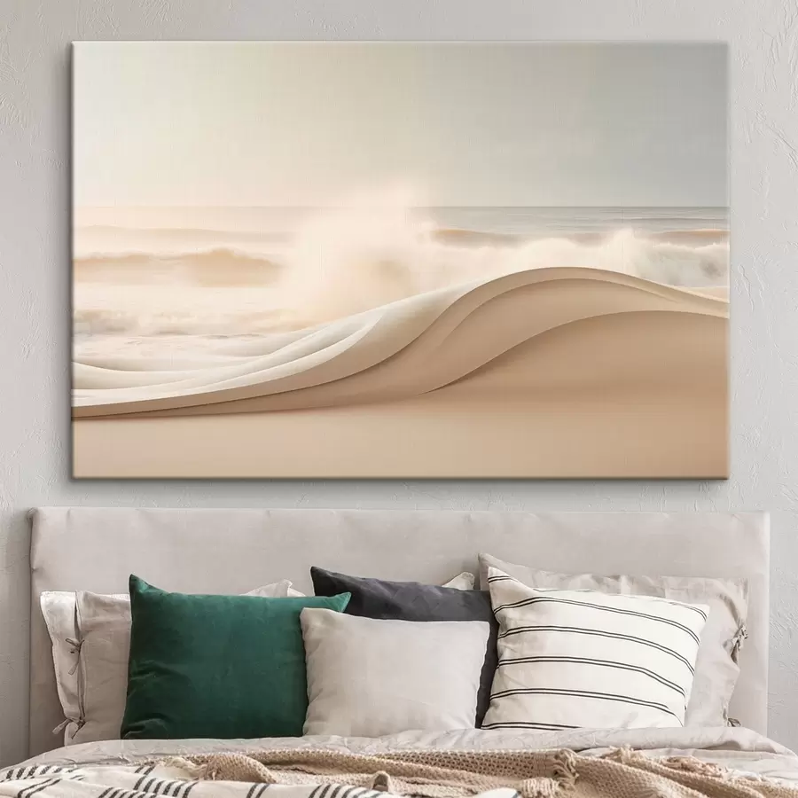Fototapeedid Stiliseeritud voogavad lained mere taustal s50597
