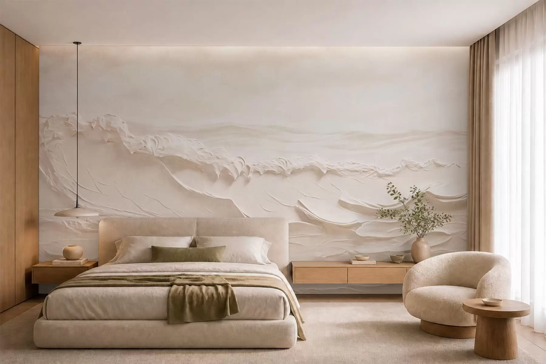 Fototapeedid Lained kreemitoonides w05898