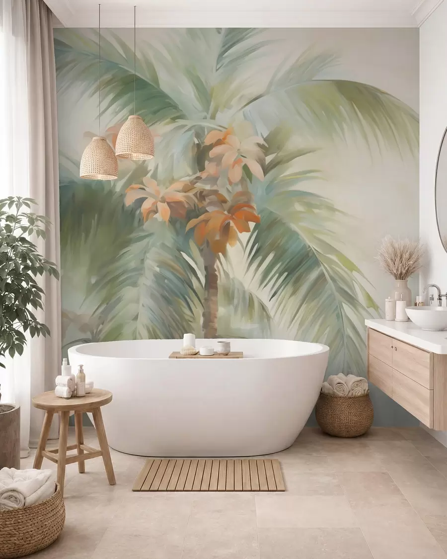 Fototapeedid Abstraktne palmi puu, imitatsioonmaal w05876