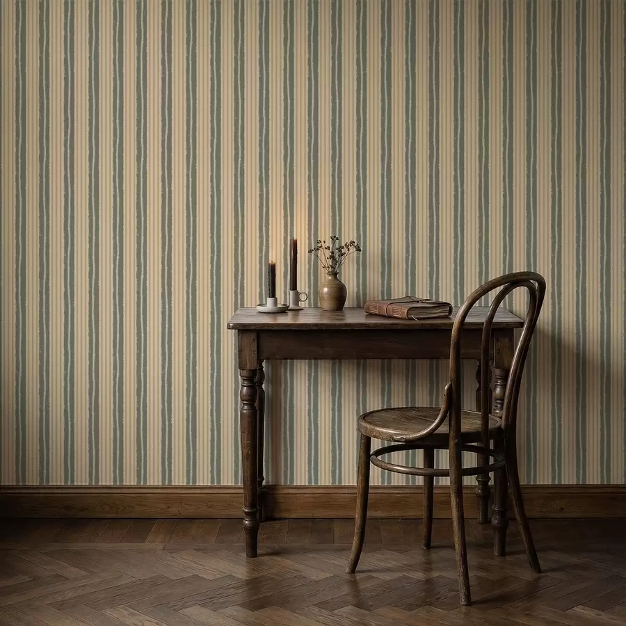 Fototapeedid Tekstuuriga vertikaalsed beežid ja hallikasrohelised triibud a01268