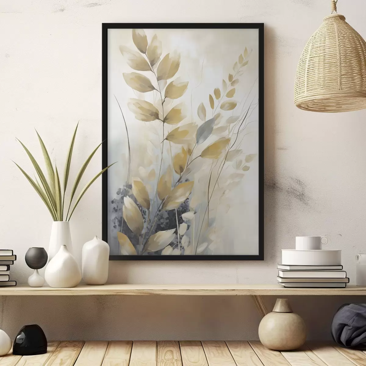 Plakat Lehtedega oks, imitatsioonmaal f50851