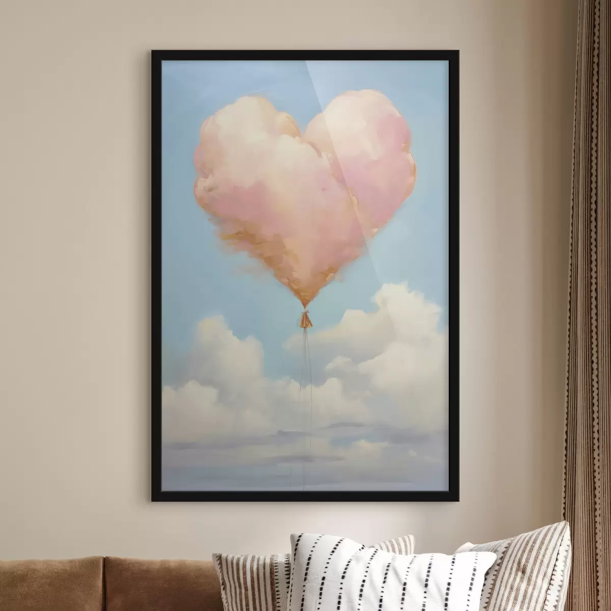Plakat Südamekujuline pilv, imiteeritud maalistiil f50853