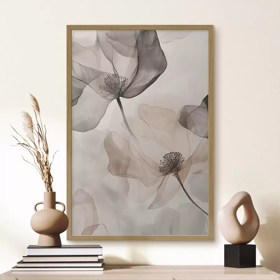 Fototapeedid Läbipaistvad lilled udus f50750