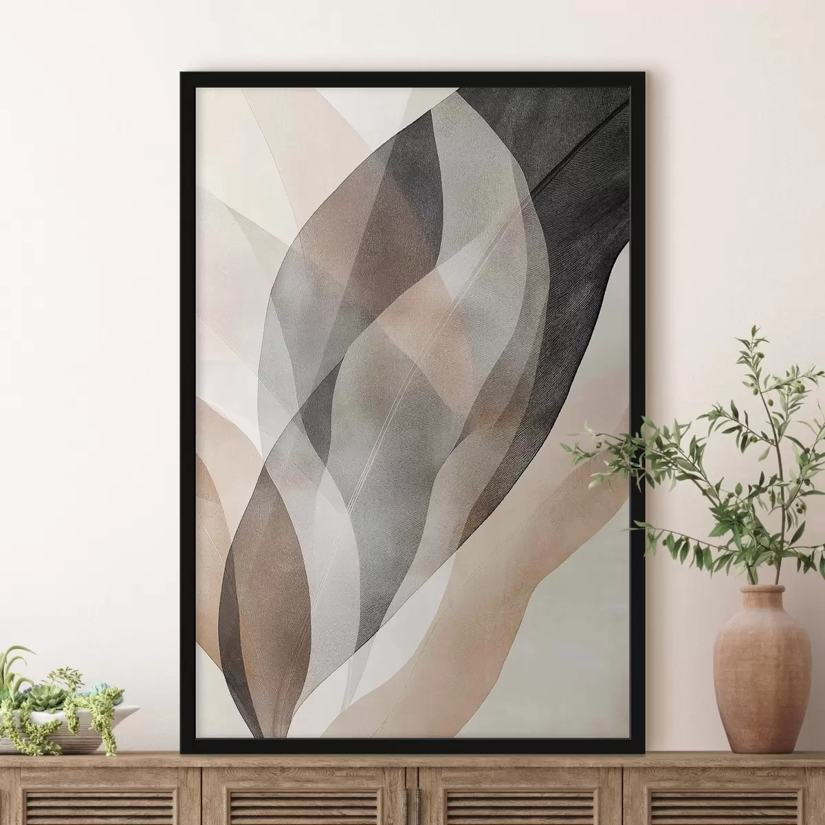 Plakat Kontrastsed suitsused lained f50755