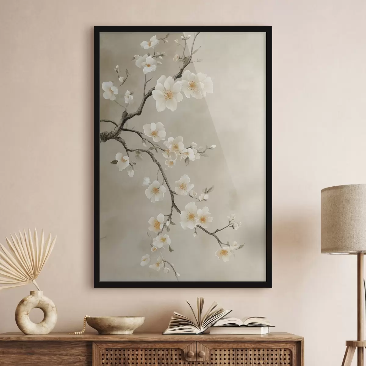 Plakat Õitsvad valged oksad f50758