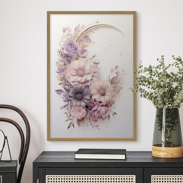Plakatite Lilla poolkuu ja pioonid, Plakatid Lilled, f50760wo : Uwalls