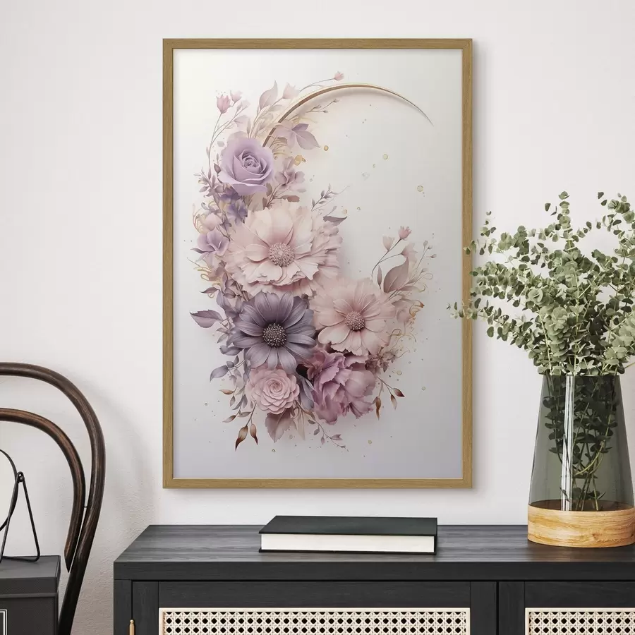 Fototapeedid Lilla poolkuu ja pioonid f50760