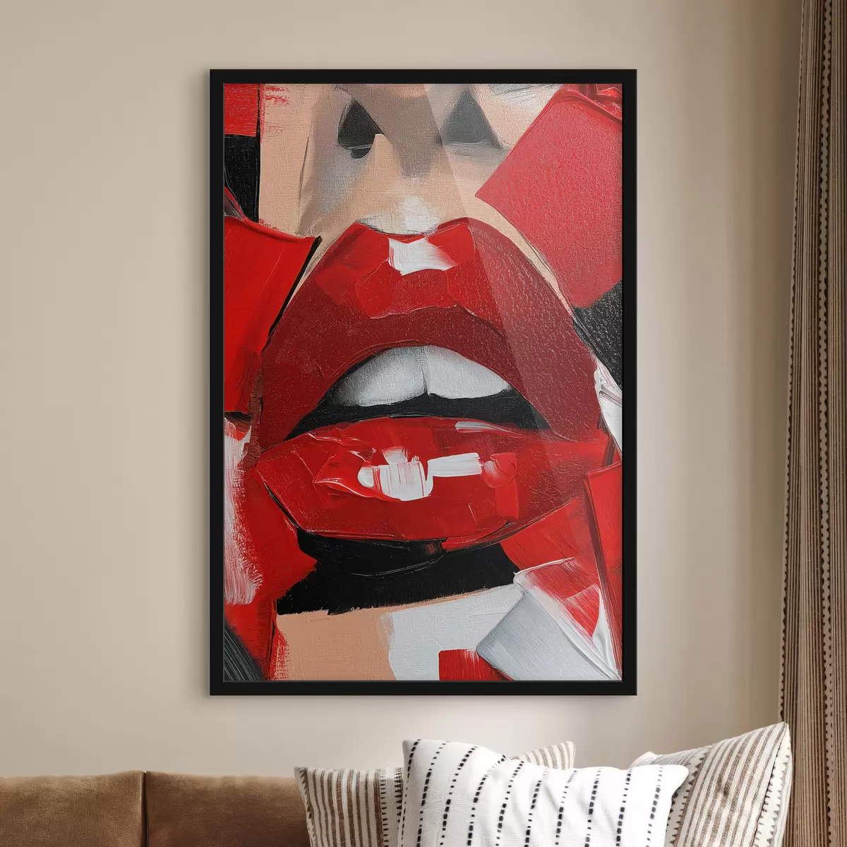 Plakat Punased huuled, punane huulepulk f50897