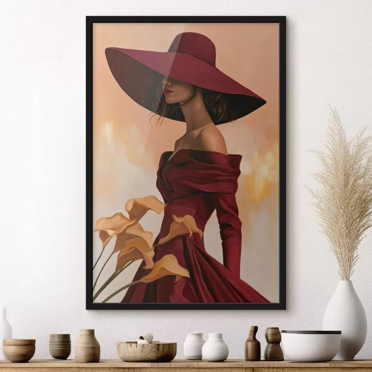 Plakat Mütsiga naine f50903