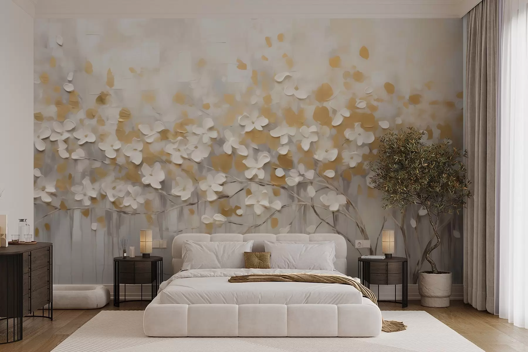 Fototapeedid Abstraktsed lilled puul w05951