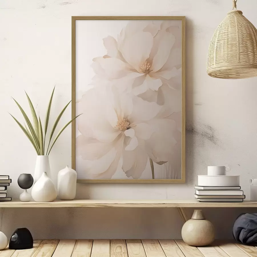 Fototapeedid Õrn kreemikas pioon f50910