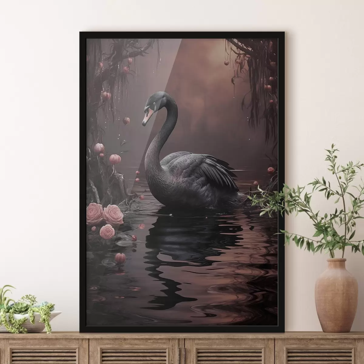 Plakat Must luik järve pinnal f50917
