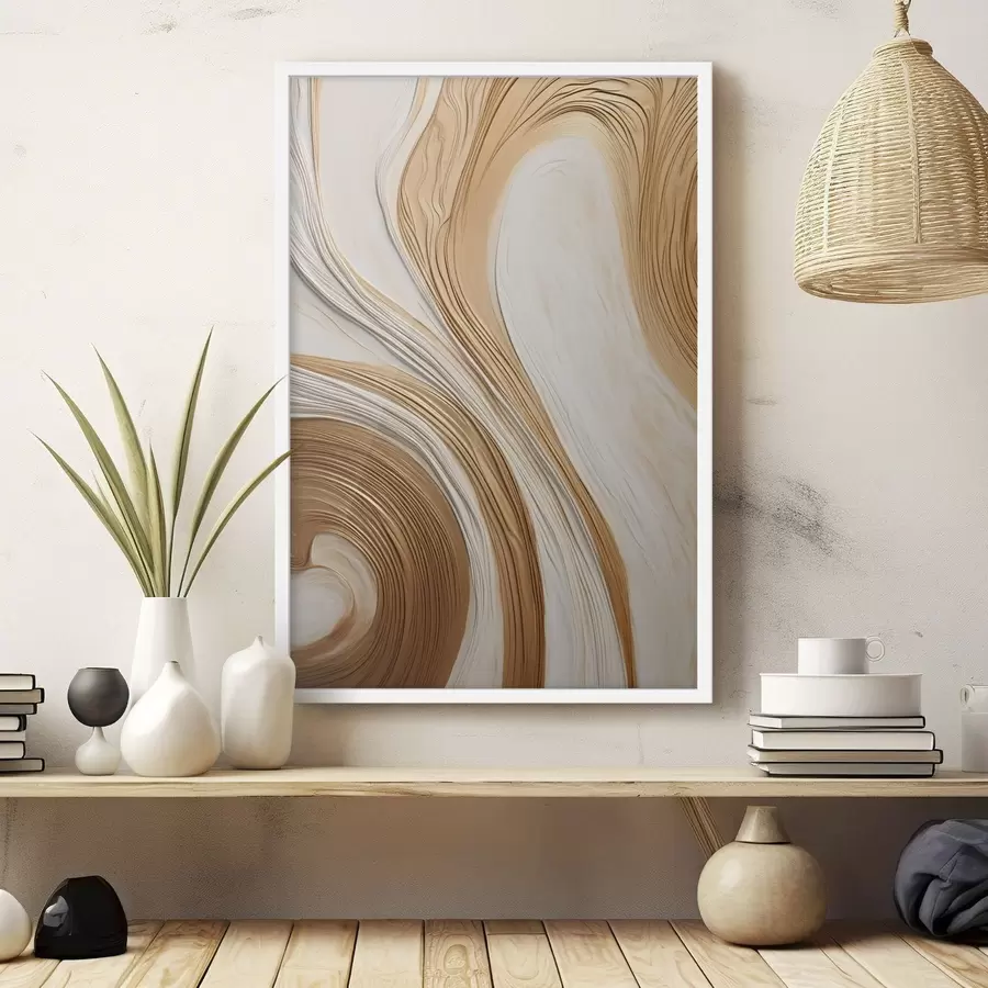 Fototapeedid Abstraktsed keerisjooned, mis loovad tekstuurse, kaasaegse ja minimalistliku kunsti f50961