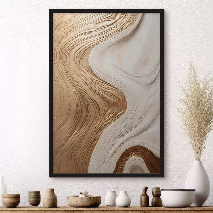 Fototapeedid Abstraktsed keerisjooned, mis loovad tekstuurse, kaasaegse ja minimalistliku kunsti f50962