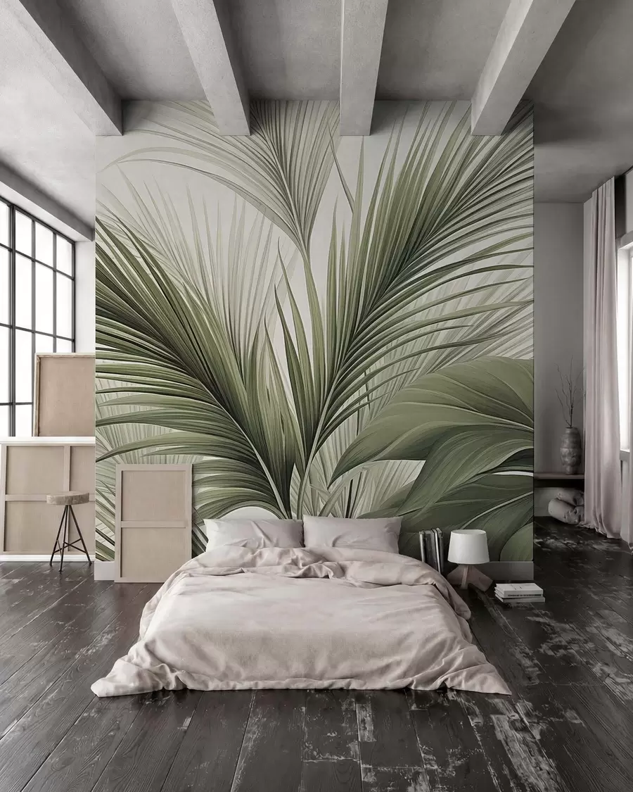 Fototapeedid Palm rohelistes toonides w09986