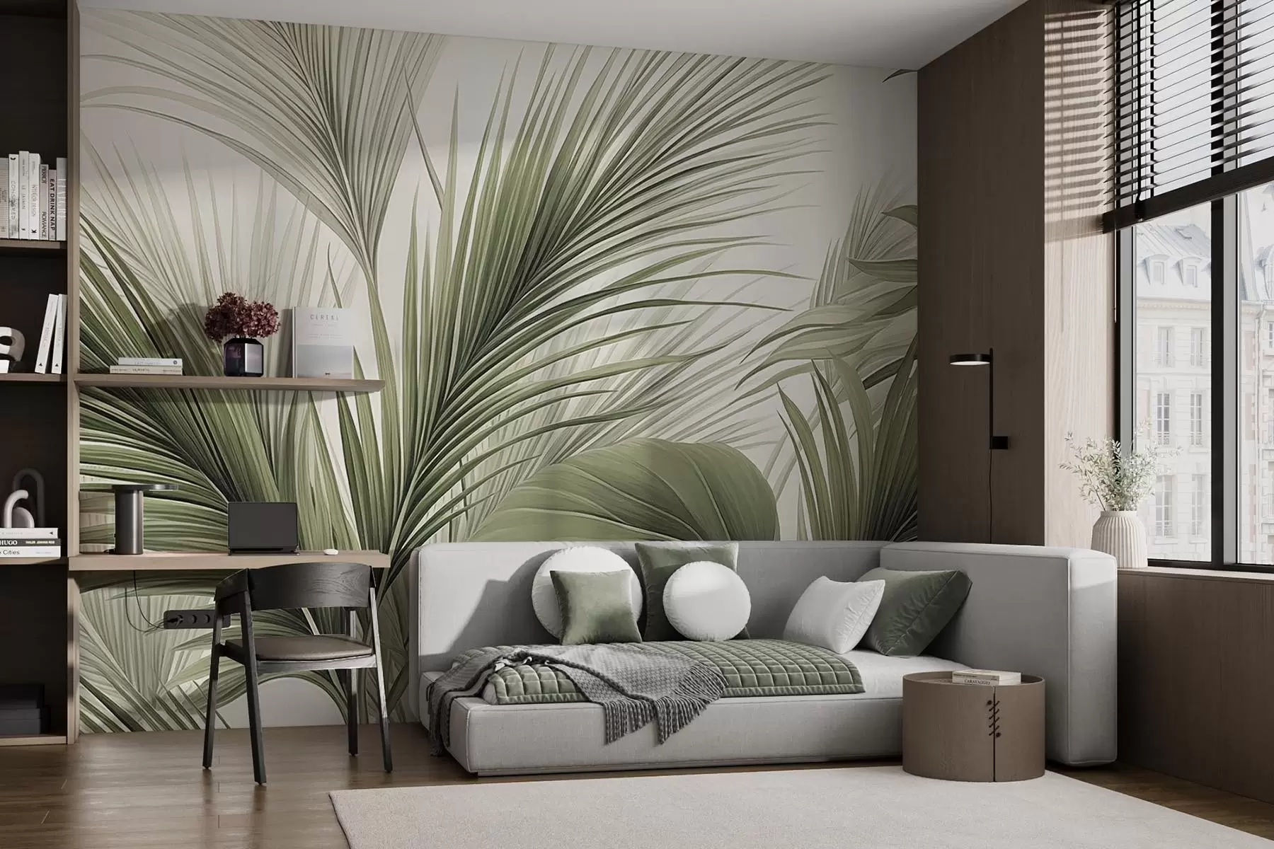 Fototapeedid Palm rohelistes toonides w09986