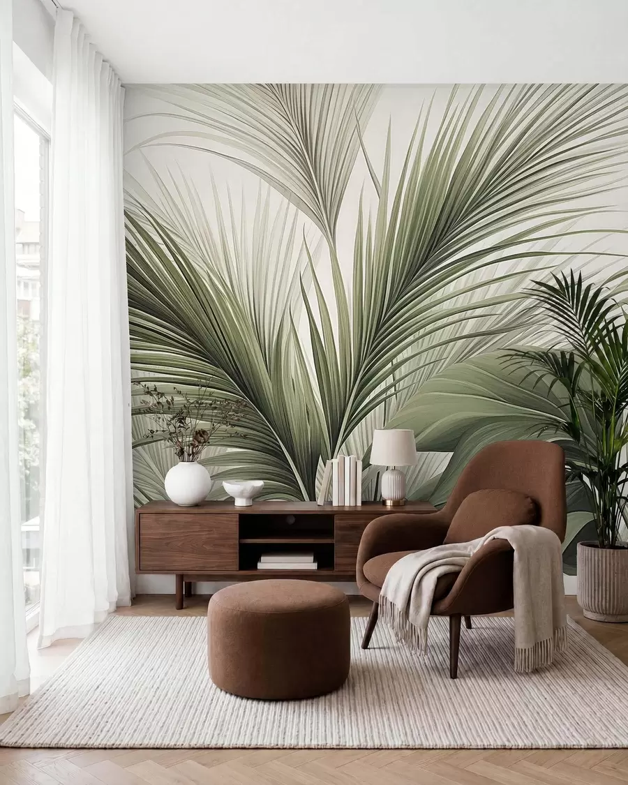 Fototapeedid Palm rohelistes toonides w09986
