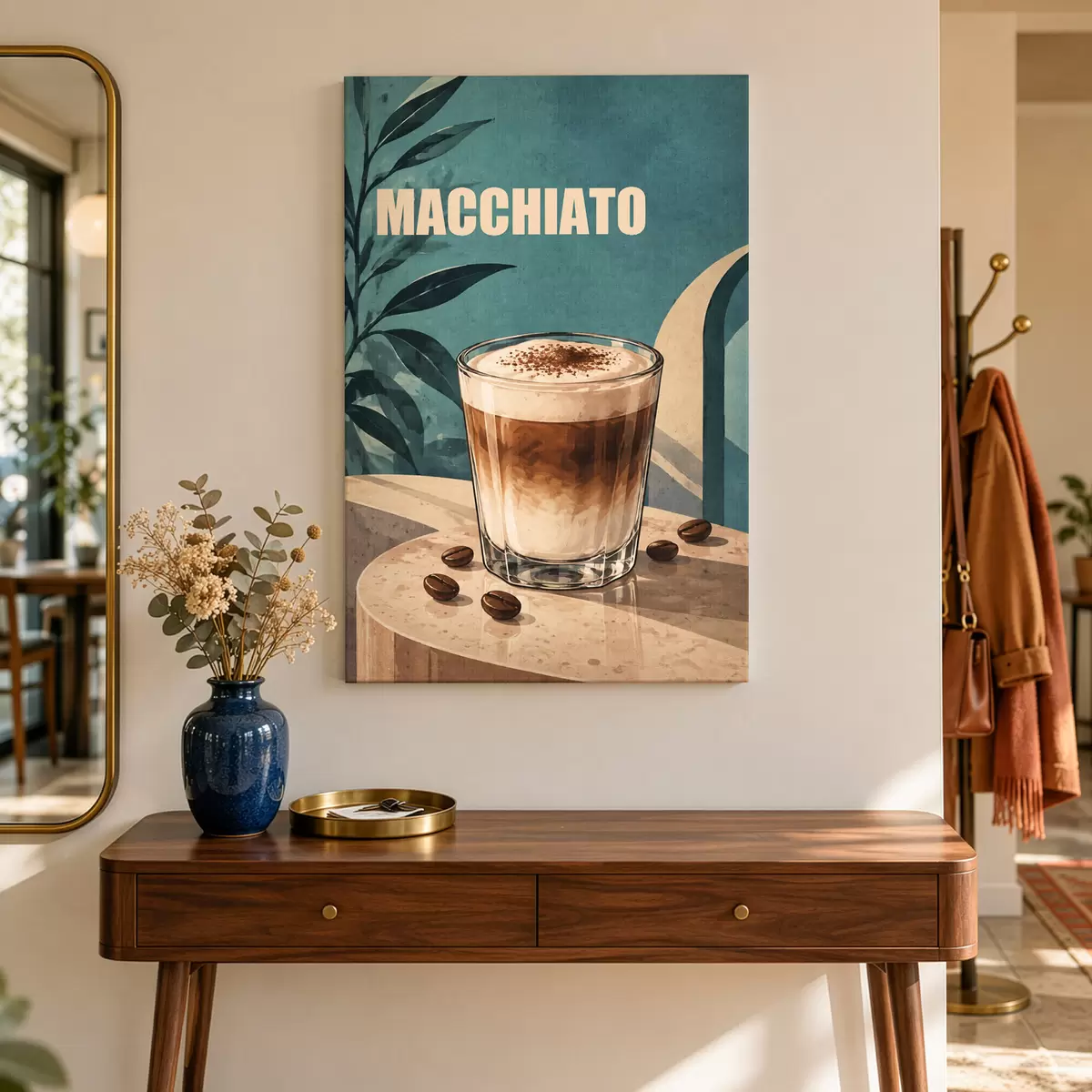 Pilt Maitsev macchiato päikesepaistelisel päeval s50875