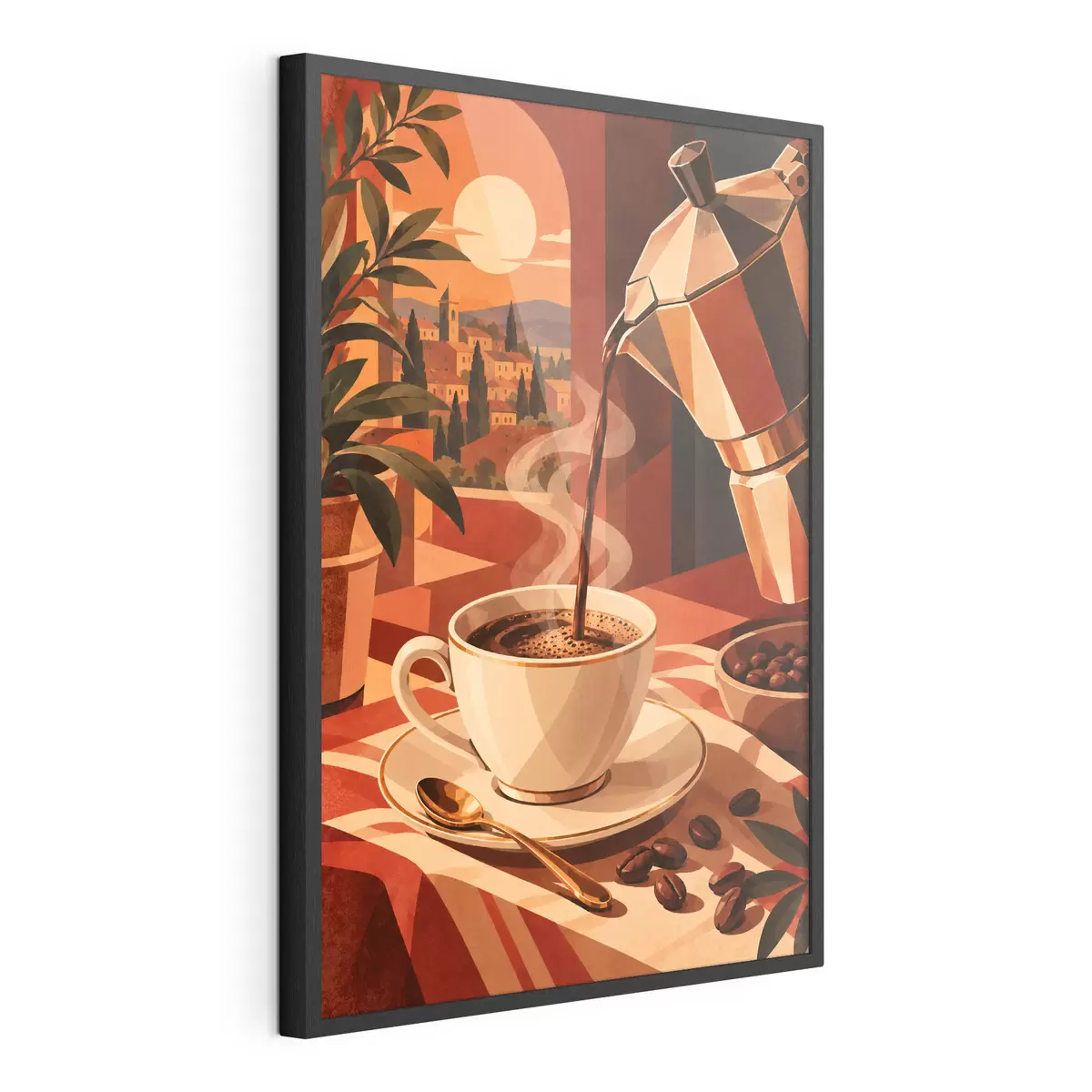 Plakat Hommikune jook koos kauni vaatega f50877