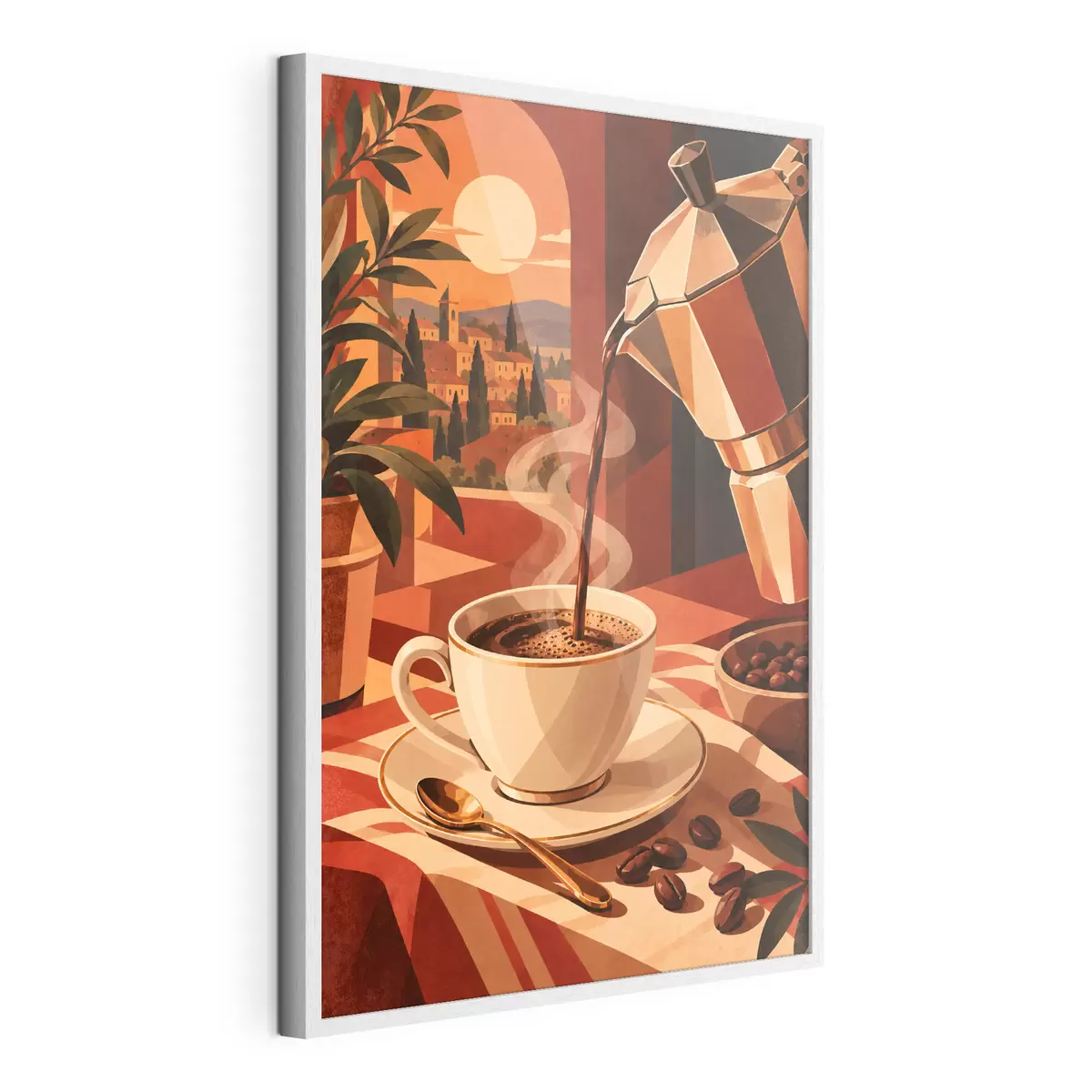 Plakat Hommikune jook koos kauni vaatega f50877