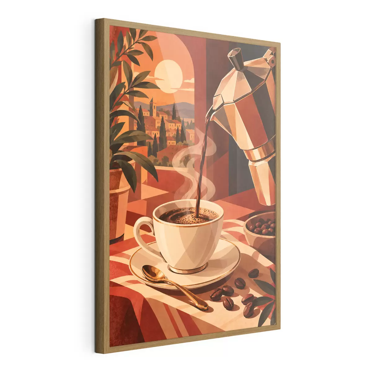 Plakat Hommikune jook koos kauni vaatega f50877
