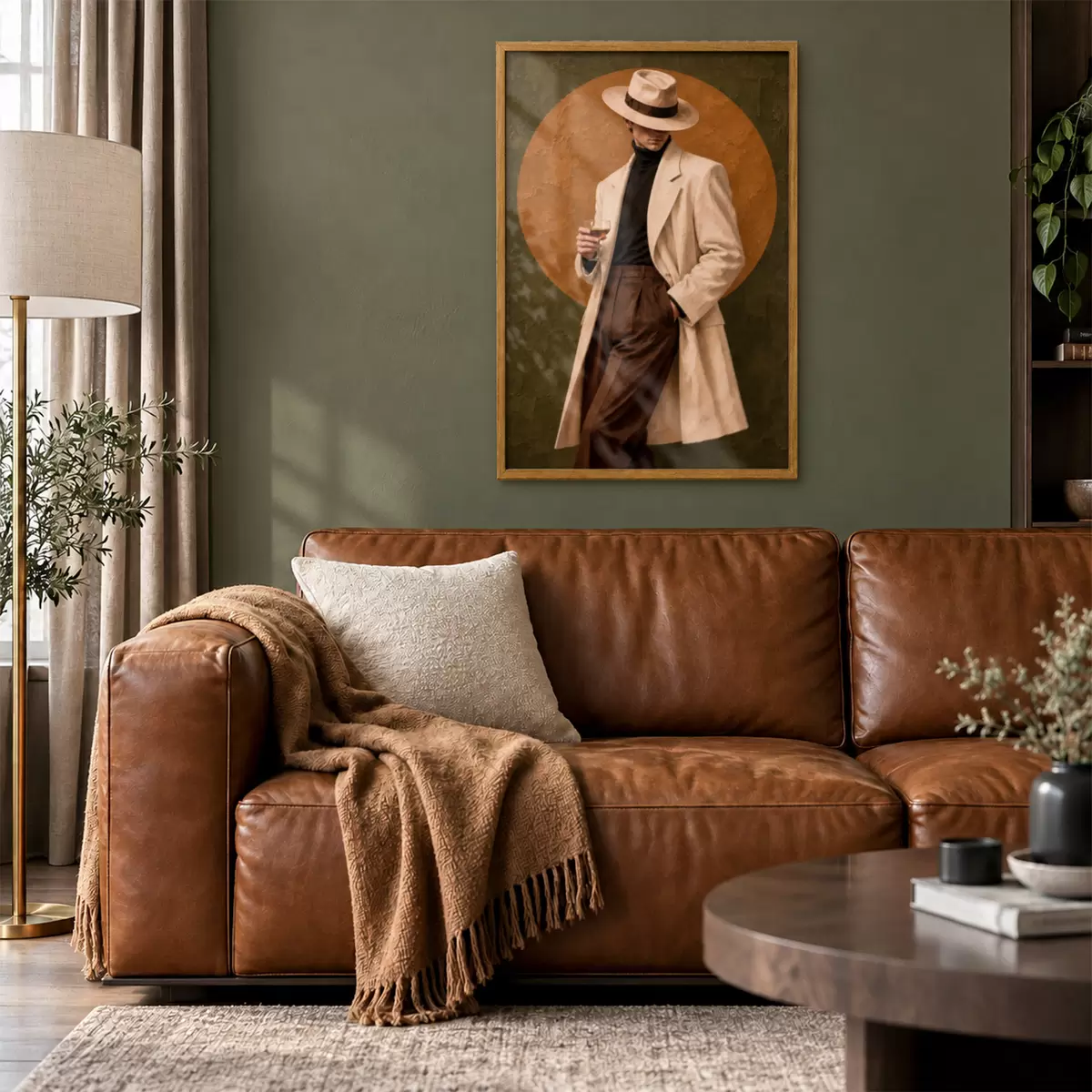 Plakat Stiilne elegantsus joogiga käes f50885