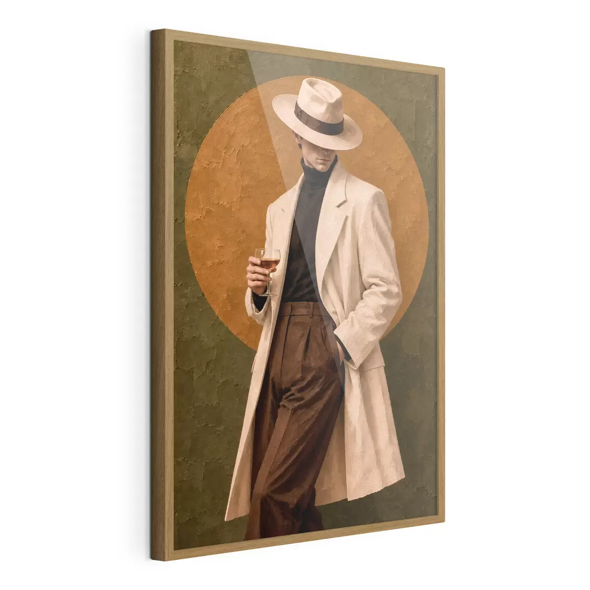 Plakat Stiilne elegantsus joogiga käes f50885