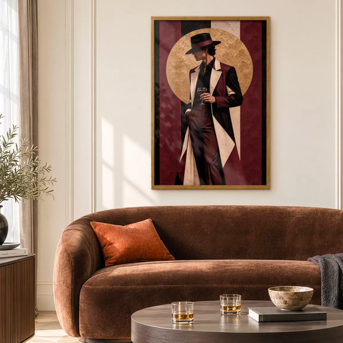 Plakat Šikk elegants koos vintage-hõnguga f50886