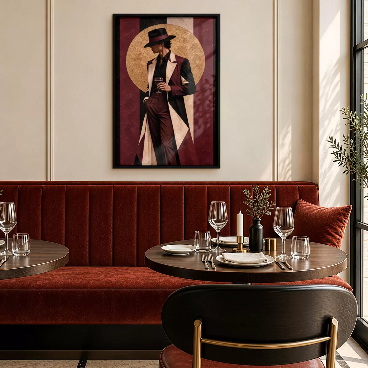 Plakat Šikk elegants koos vintage-hõnguga f50886