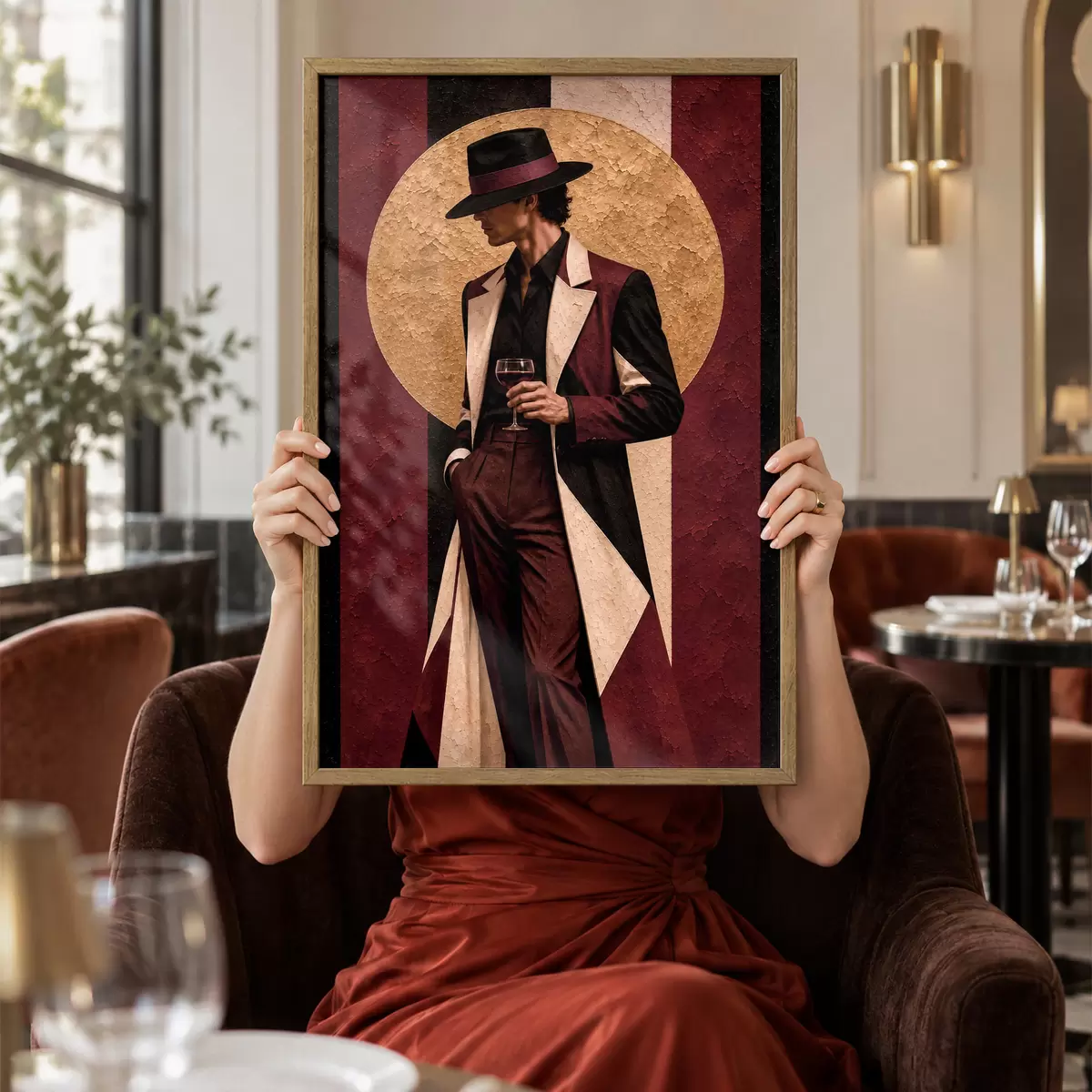 Plakat Šikk elegants koos vintage-hõnguga f50886