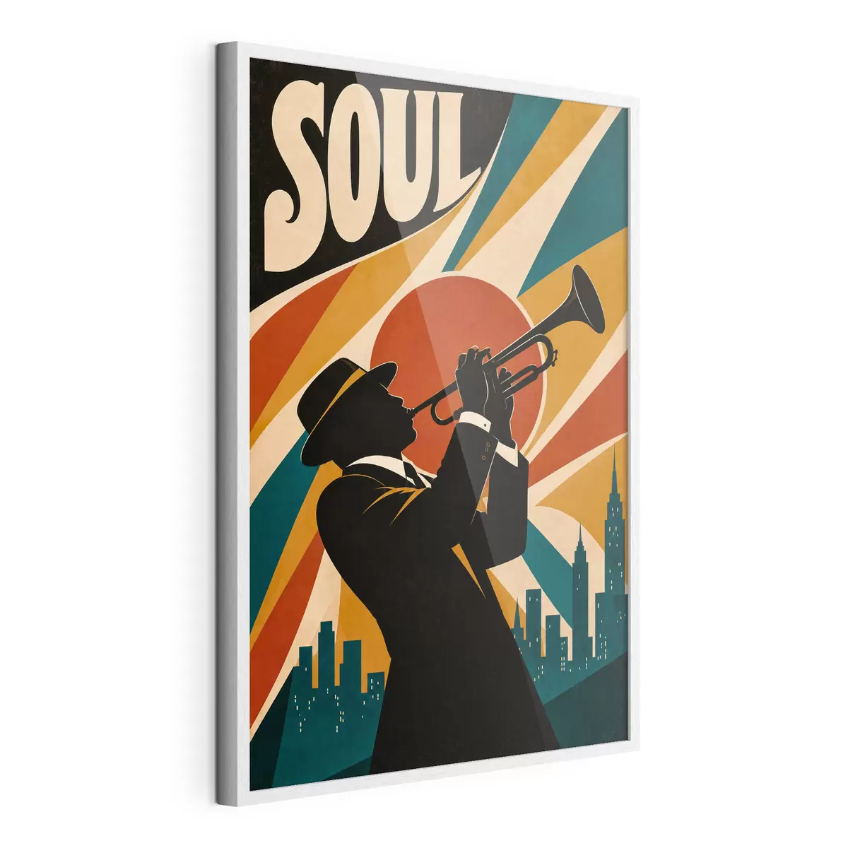 Plakat Jazz kajab üle linna silueti f50925