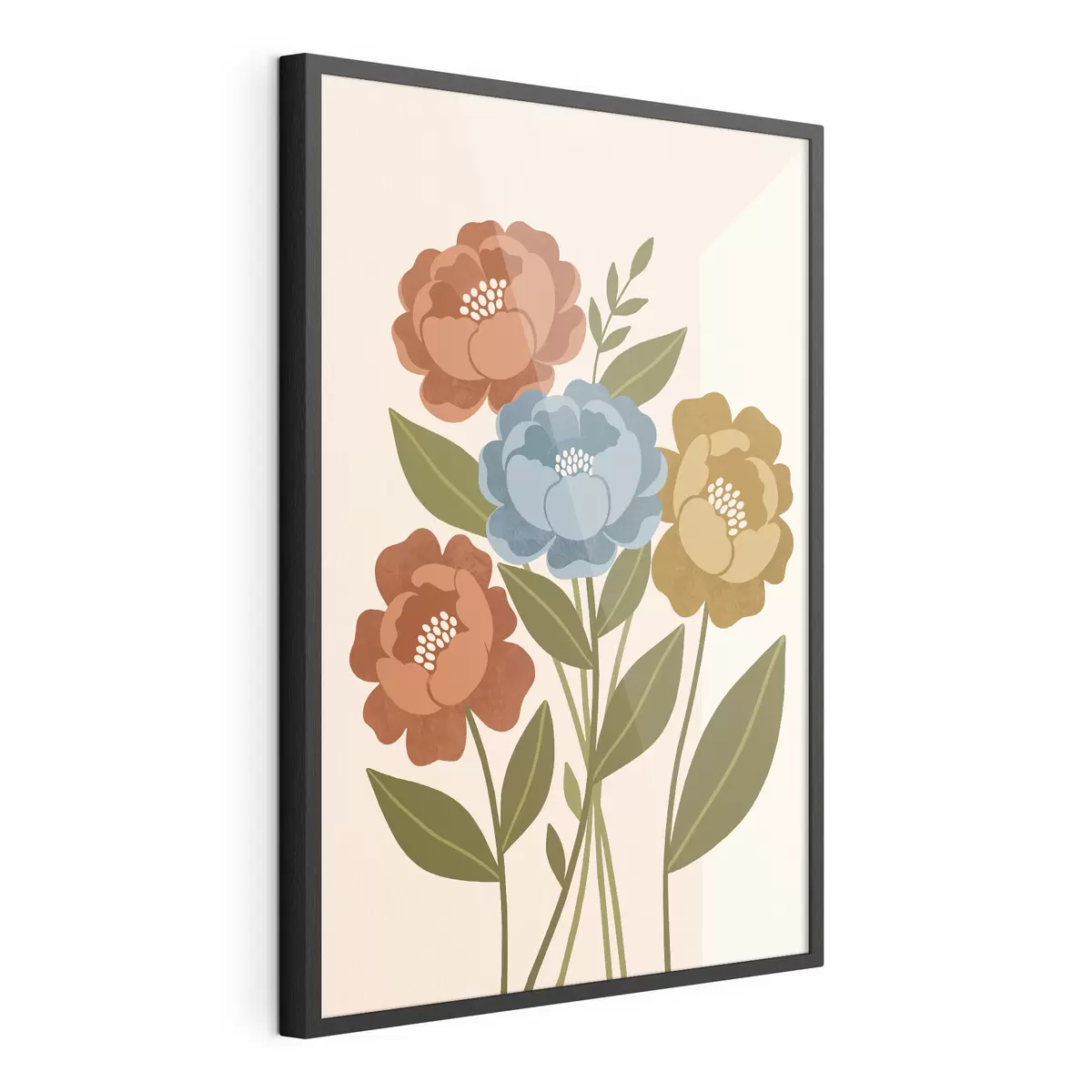 Plakat Võluv illustreeritud lillede kimp f50730