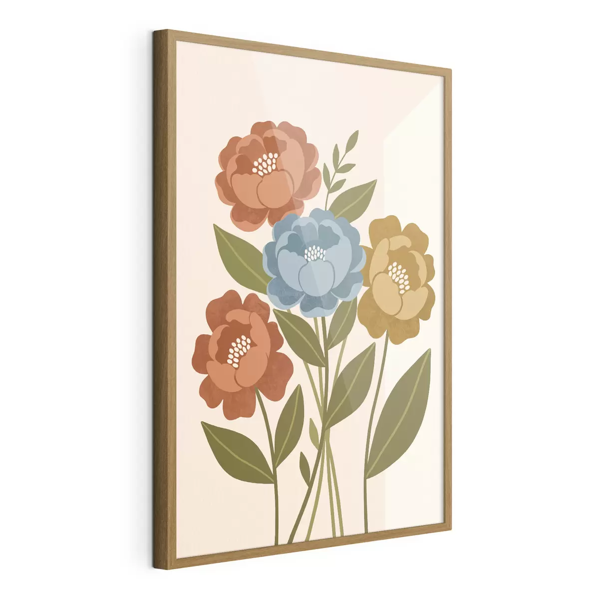 Plakat Võluv illustreeritud lillede kimp f50730