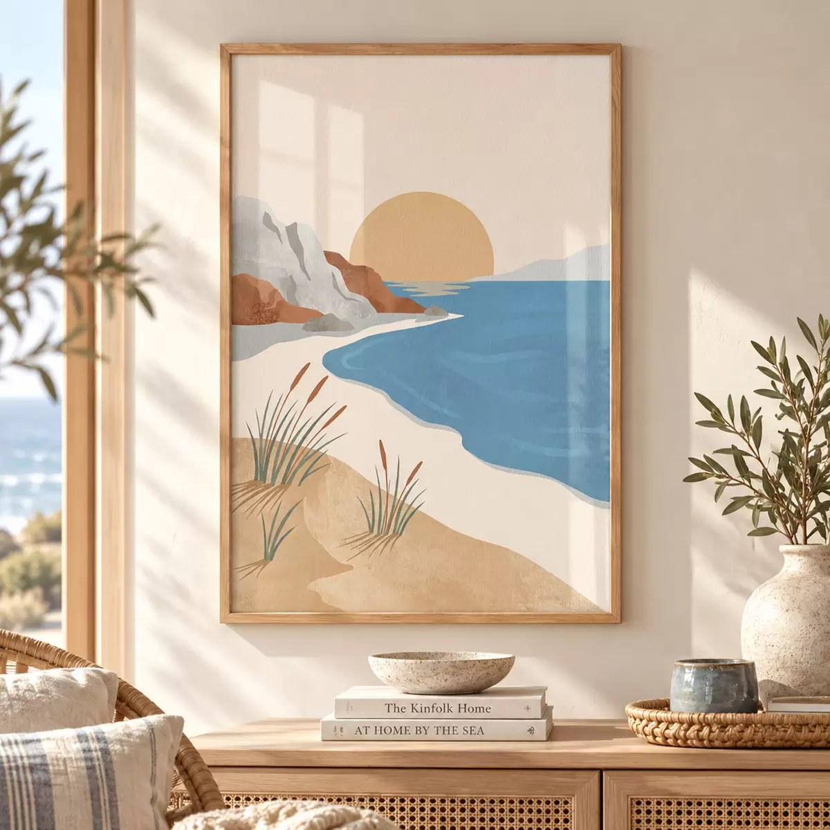 Plakat Rahulik rand päikeseloojangul – rahu f50731