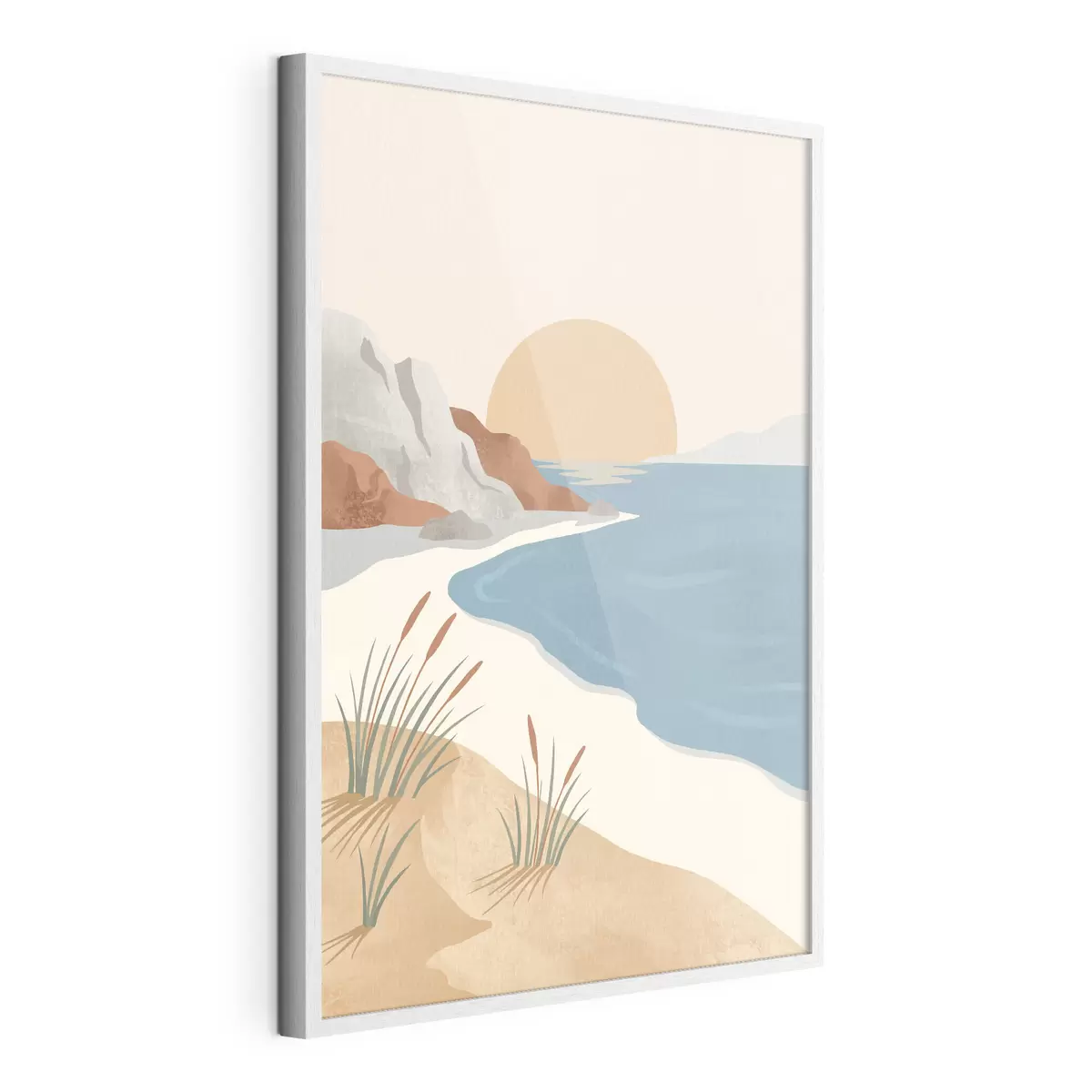 Plakat Rahulik rand päikeseloojangul – rahu f50731