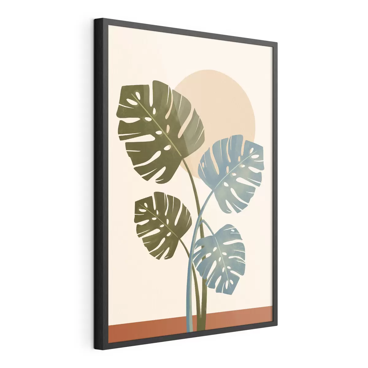 Plakat Troopilised lehed pehmes päikesevalguses f50733