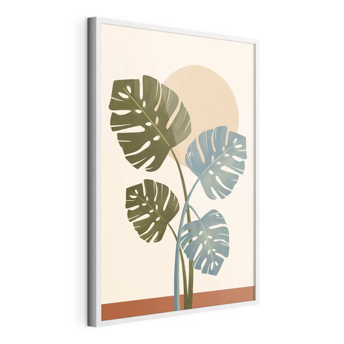 Plakat Troopilised lehed pehmes päikesevalguses f50733