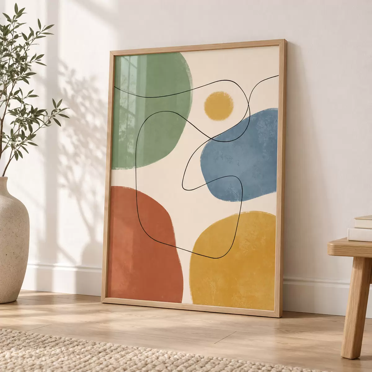Plakat Abstraktsed värvid ja voolavad jooned f50736