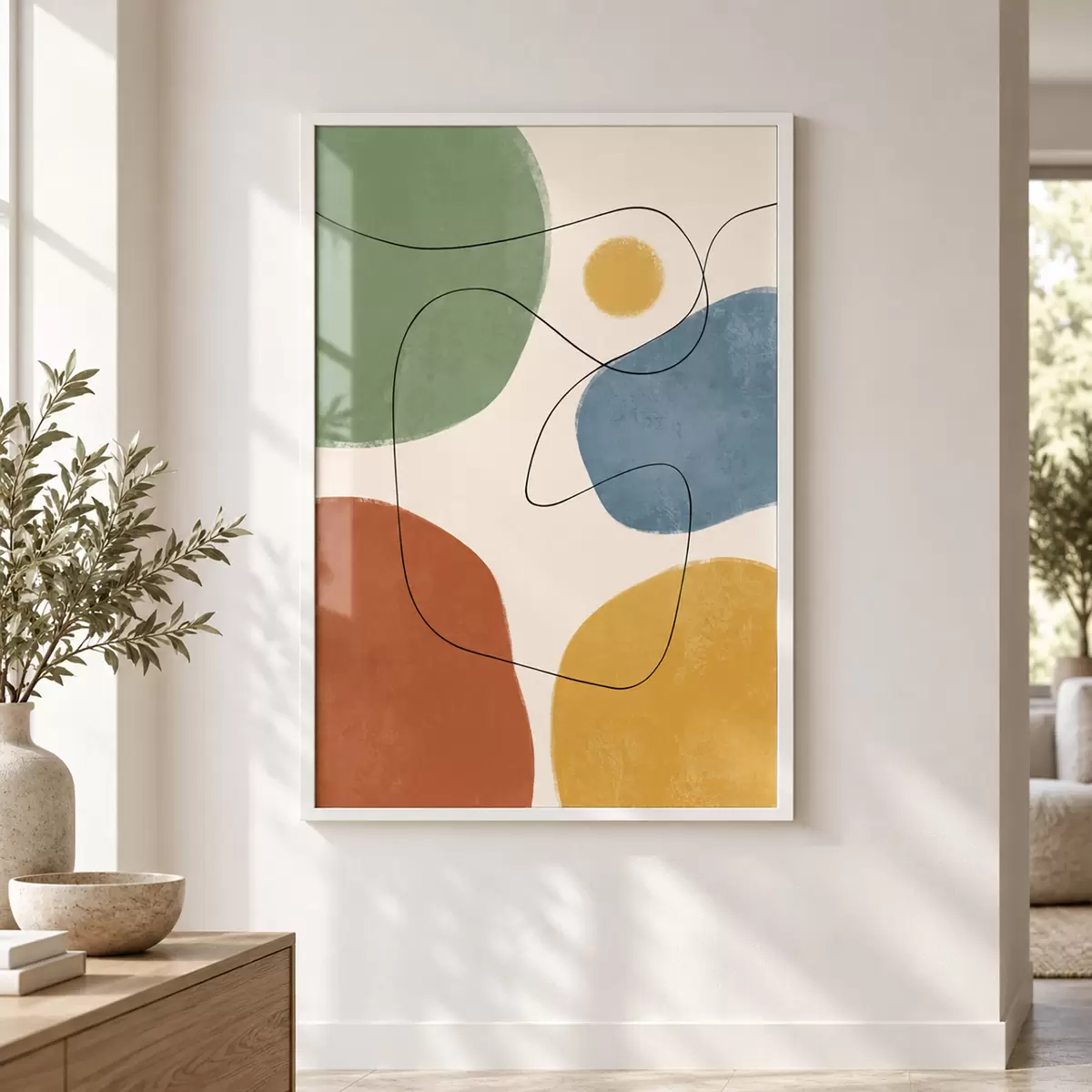 Plakat Abstraktsed värvid ja voolavad jooned f50736