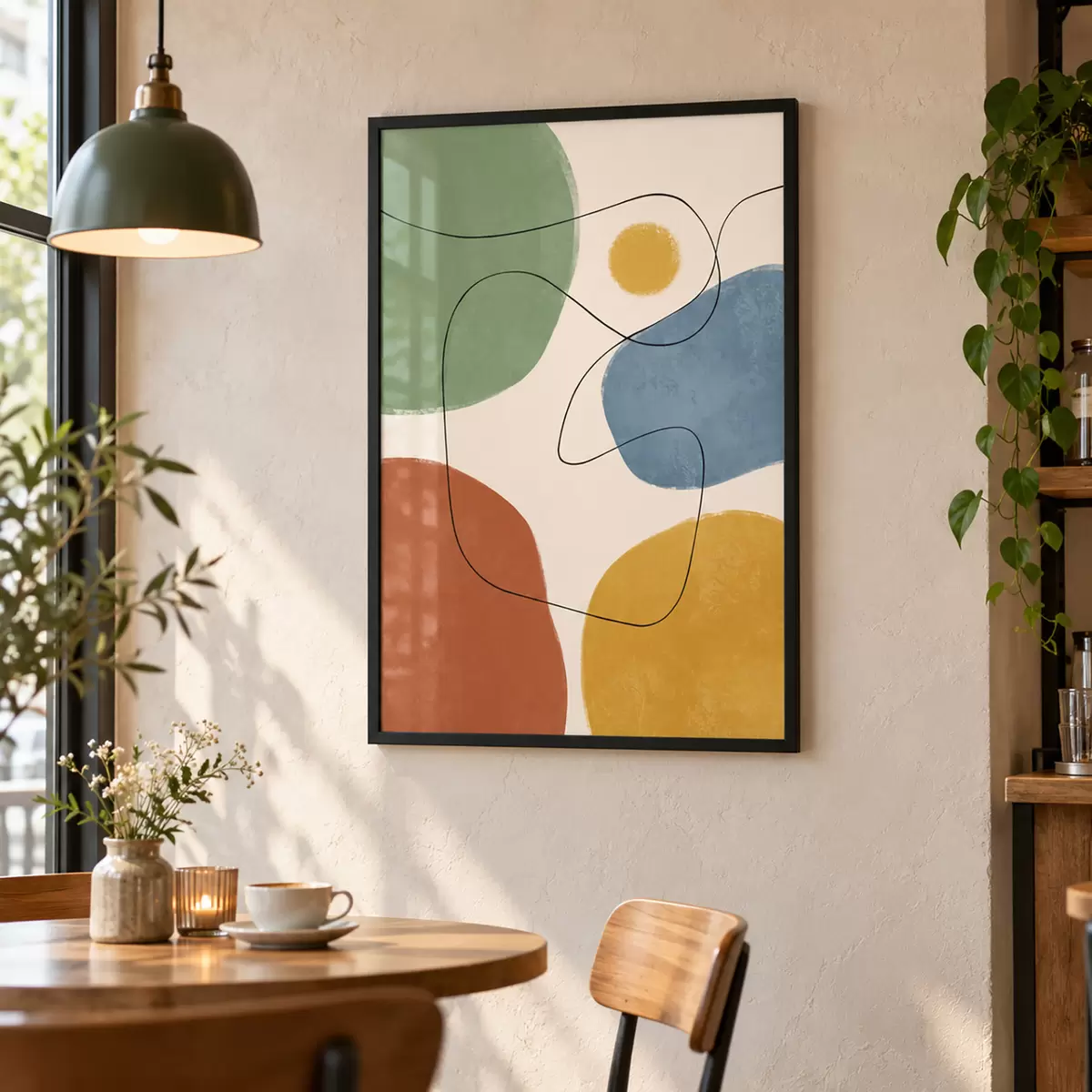 Plakat Abstraktsed värvid ja voolavad jooned f50736