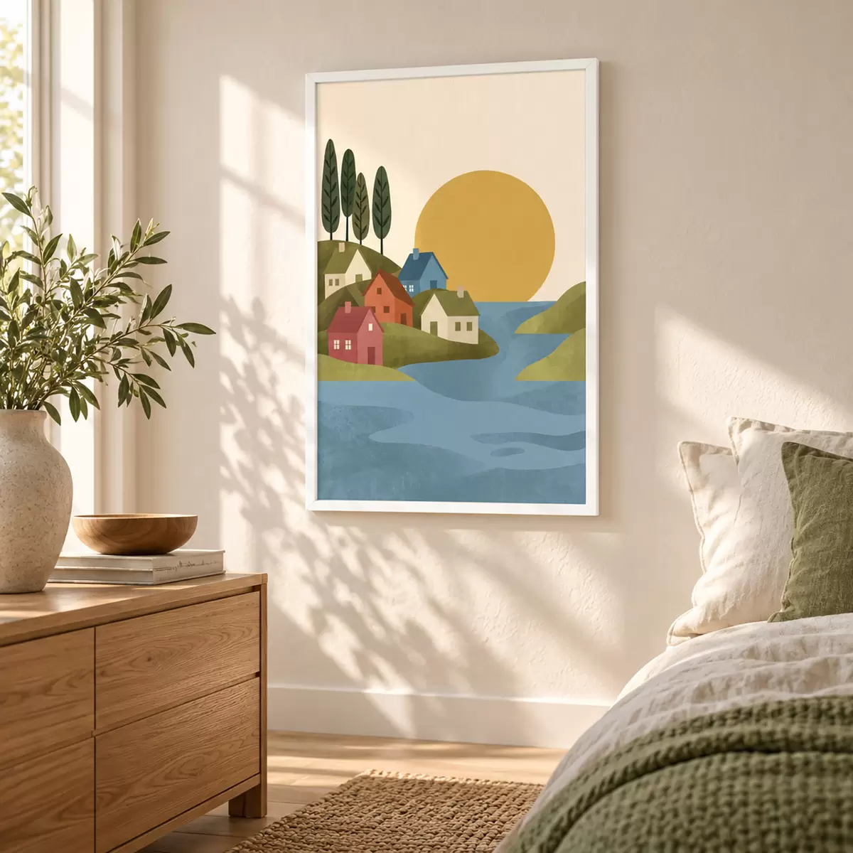 Plakat Rahulik küla jõe kaldal f50734