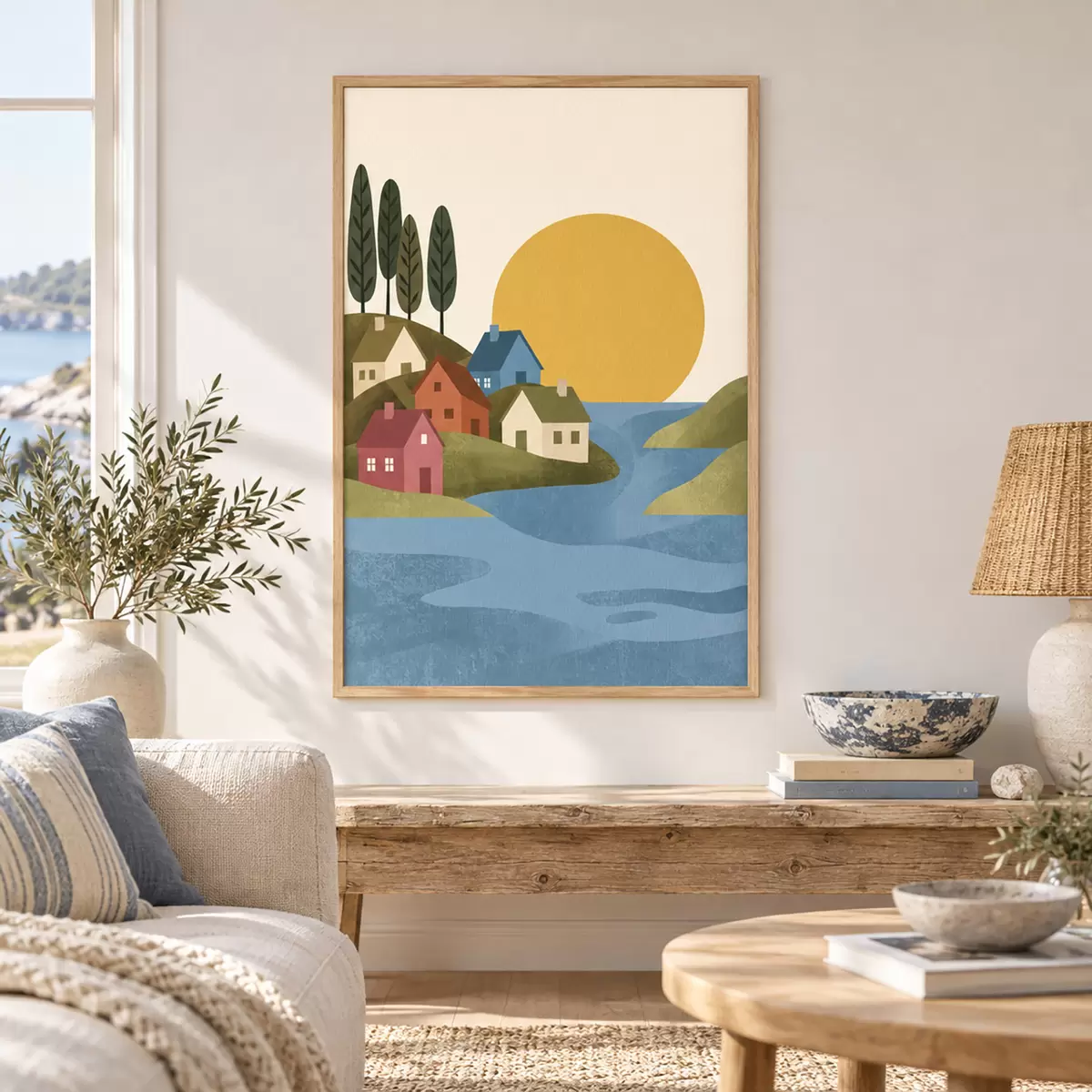 Plakat Rahulik küla jõe kaldal f50734