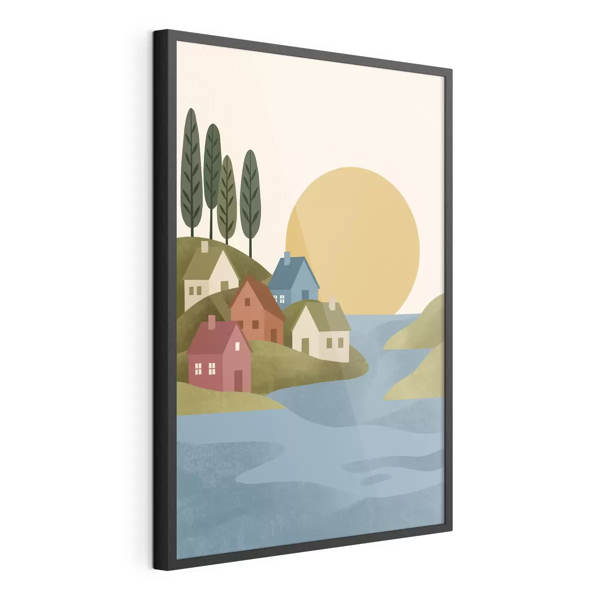 Plakat Rahulik küla jõe kaldal f50734
