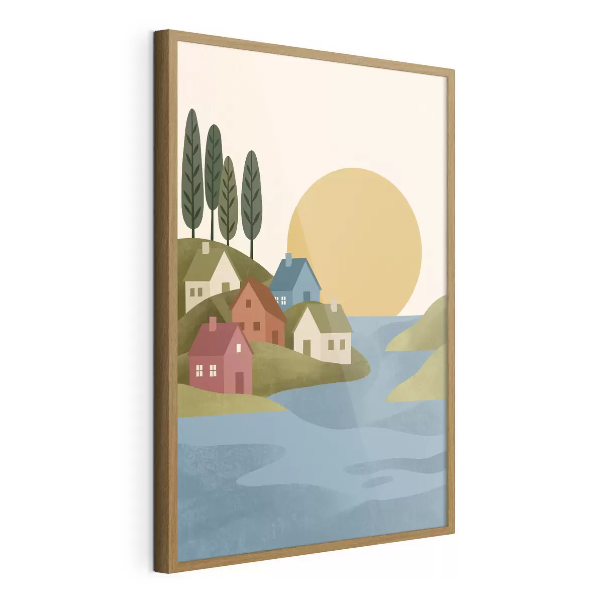 Plakat Rahulik küla jõe kaldal f50734