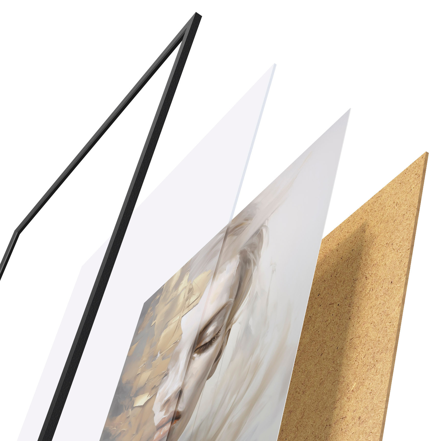 Plakat Abstraktne portree, maali imitatsioon f51129