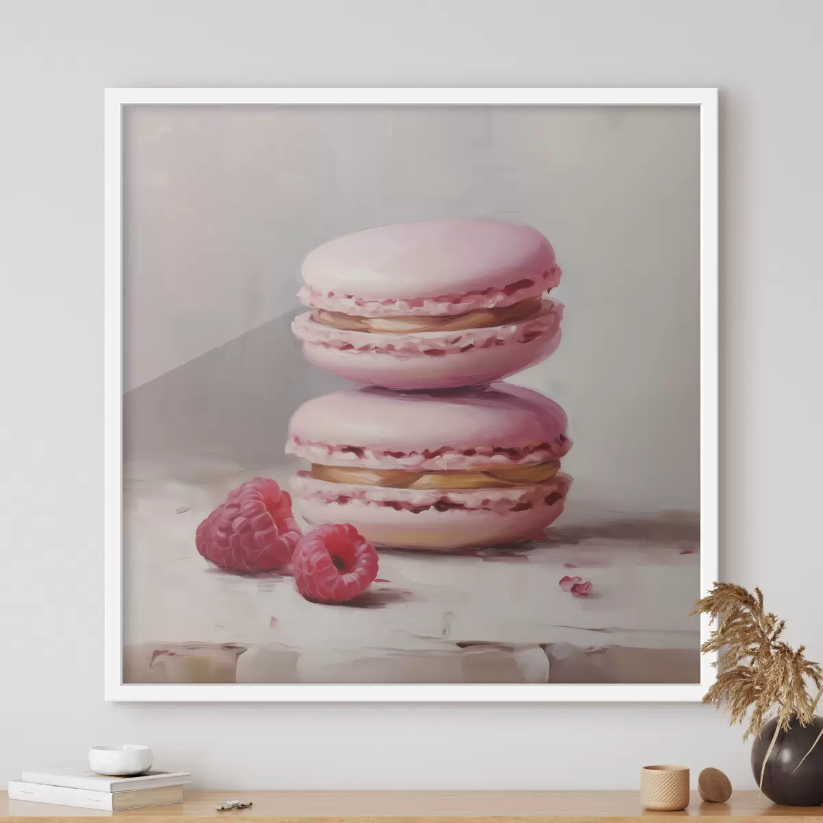 Plakat Makaronid ja vaarikad, maali imitatsioon f51144