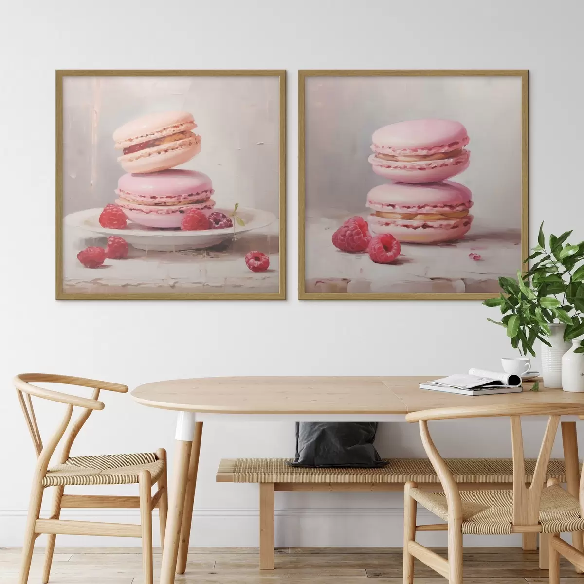 Plakat Makaronid ja vaarikad, maali imitatsioon d31103