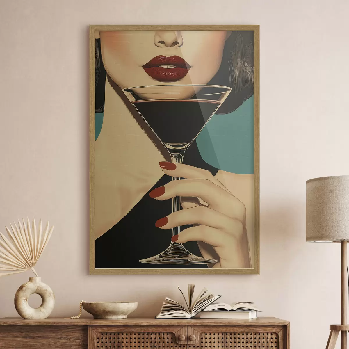 Plakat Tüdruk klaasiga f51052